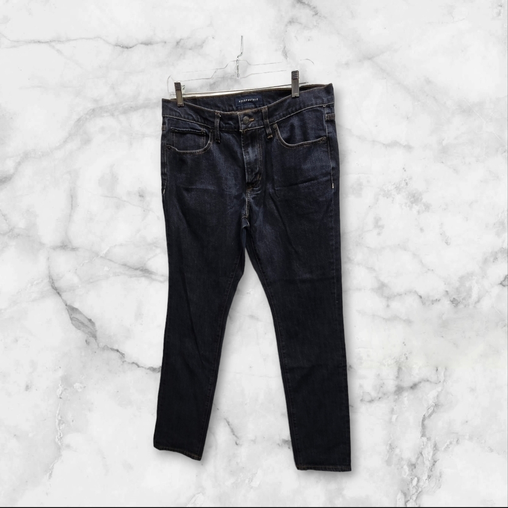 Aeropostale Mens‎ 32X34 Athletic Skinny Jeans Blue Stretch Denim Pockets